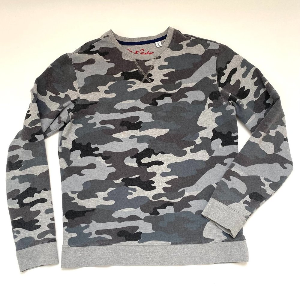 Robert Graham Camo Armor Long Sleeve T-Shirt Pullover Sweater Sweatshirt Size S